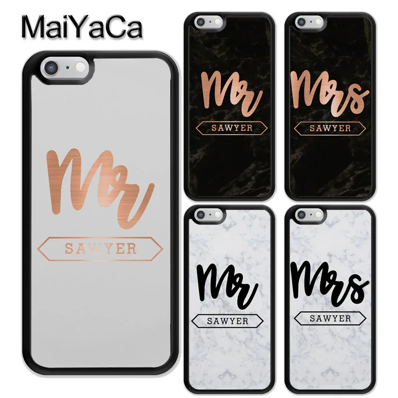 MaiYaCa PERSONALISED MR MRS WEDDING COUPLE SURNAME TPU