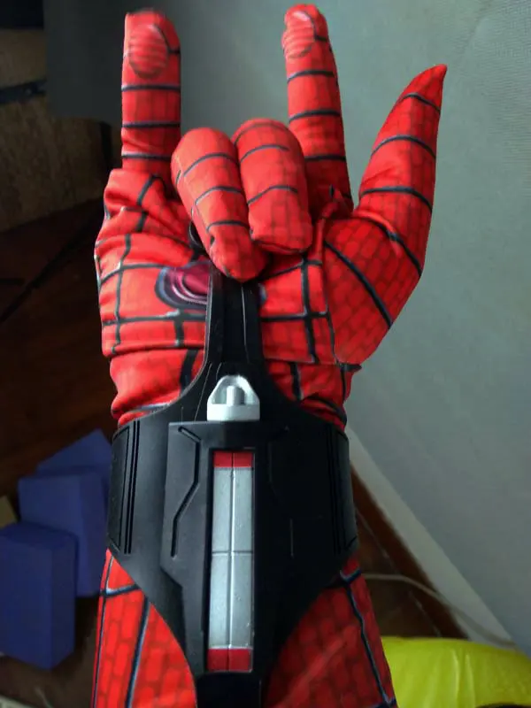 high quality amazing spiderman web shooter with spiderman gloves cosplay ha...
