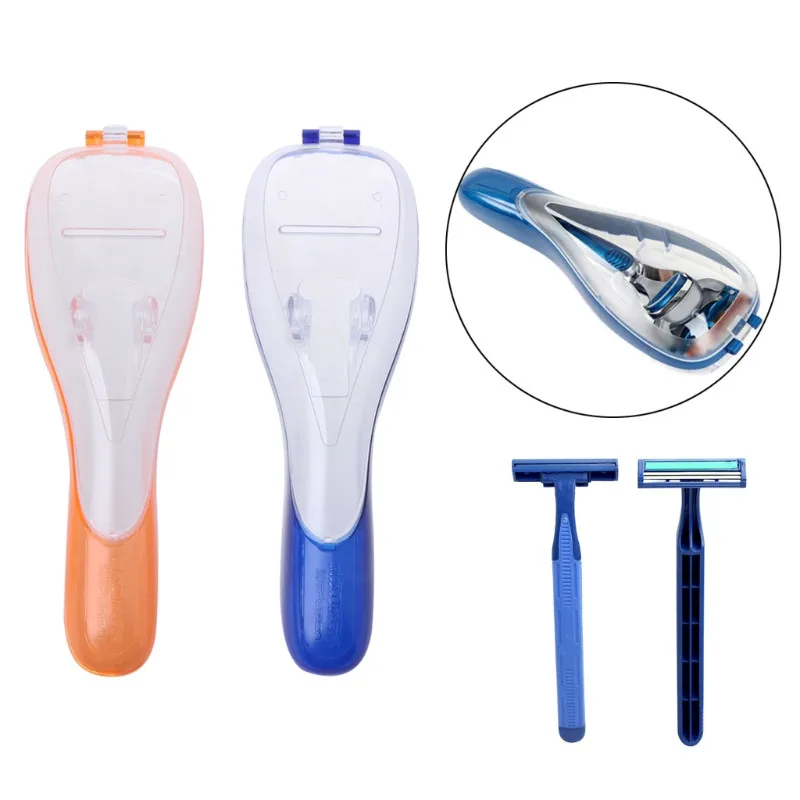 

1 PC portable reusable travel razor holder organizer men and women razor storage tool bathroom storage box