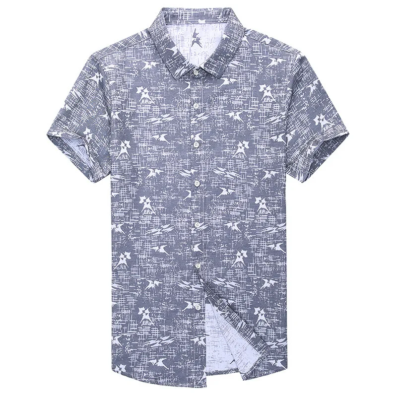 

New Business Short Sleeve Hawaiian Shirt Clothing Summer Male Brand Turn-down Collar Floral Shirts Casual Silm Fit Chemise Homme