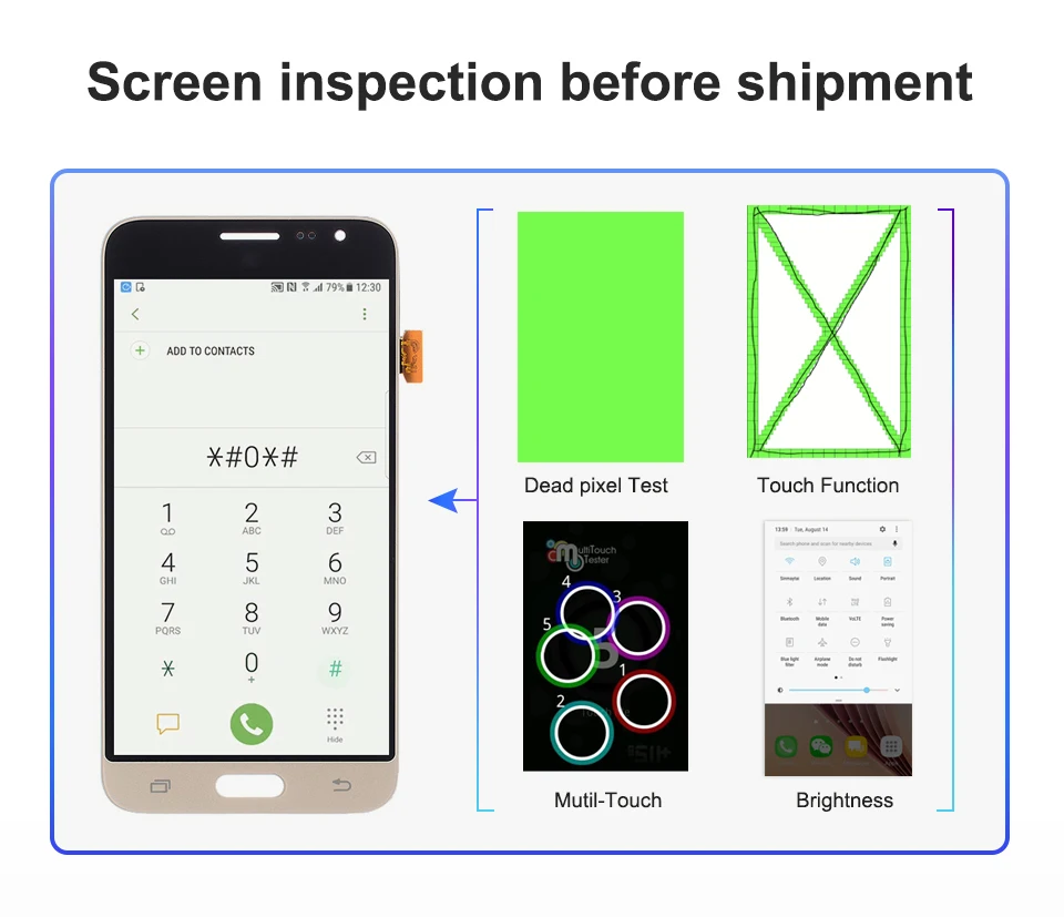 Регулировка яркости J3110 ЖК-дисплей сенсорный экран для samsung Galaxy J3P J3110 J3 pro J3119 с закаленным стеклом Протестировано