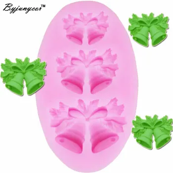 

Byjunyeor Christmas Gifts Bell Silicone Mold Cake Decorating Tools Chocolate Candy Cookies Diy Epoxy UV Resin Moulds m801