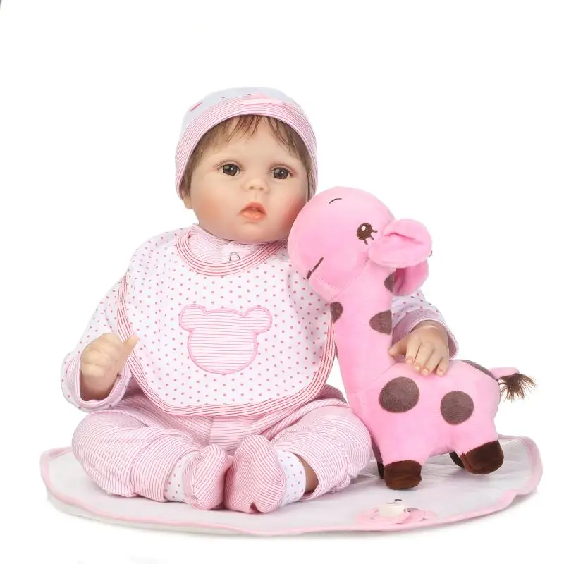 Для девочек Bebe Reborn 55 см Силиконовые Adora реалистичные bonecas новорожденных реалистичные магнитными соска Bebe куклы Reborn младенцев игрушки