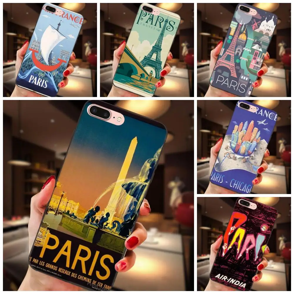 Знаменитый Пейзаж Париж плакат для путешествий Apple IPhone X XS Max XR 4 4s 5 5S SE 6 S 7 8 Plus