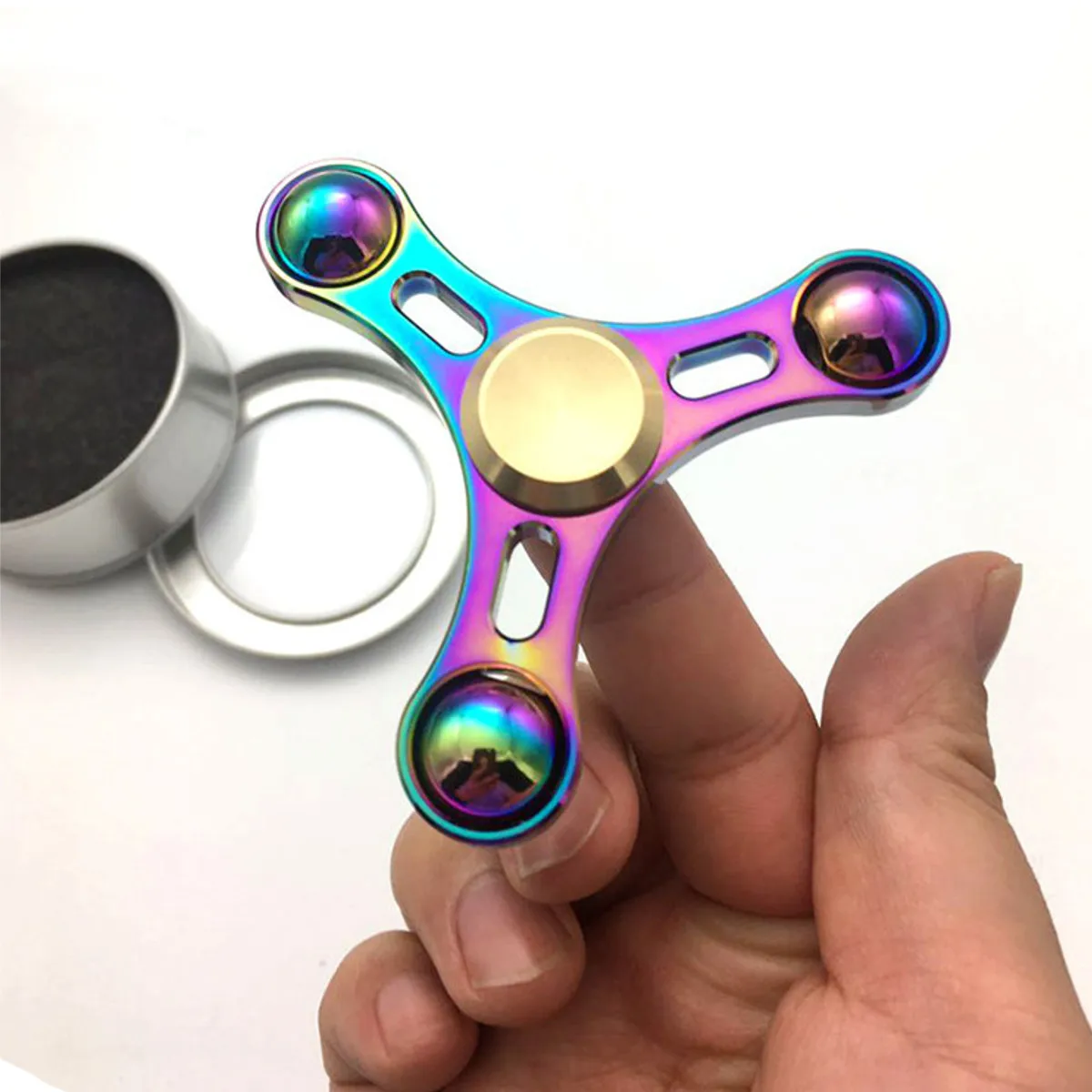 Colorful Rainbow Hand Spinner Gyro Focusing EDC Stocking Finger Desk ...