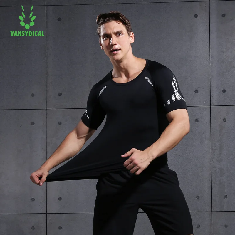 Мужские компрессионные рубашки Vansydical MMA Rashguard спортивные топы для занятий