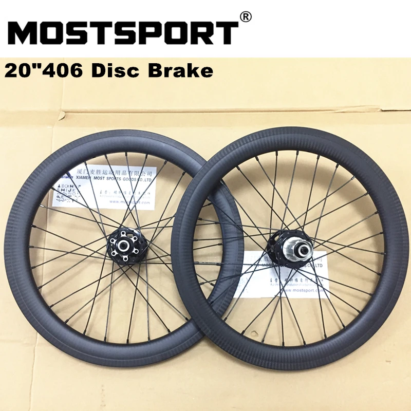 20&quot406 Disc Brake Carbon Wheels For Folding Bike 38mm Depth 25mm width Powerway CX32 Straight Pull hubs | Спорт и развлечения