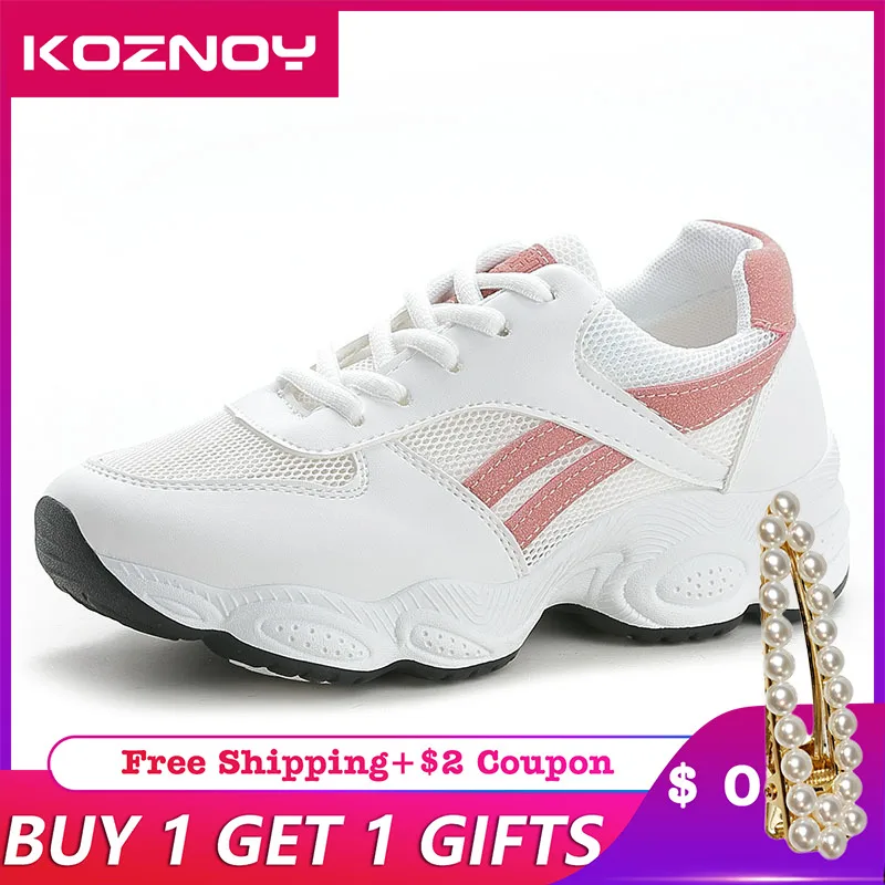 

Koznoy Sneakers Women Spring Summer Korean Version Dropshipping Original Recreational Breathable Fashion Leisure Women Shoes