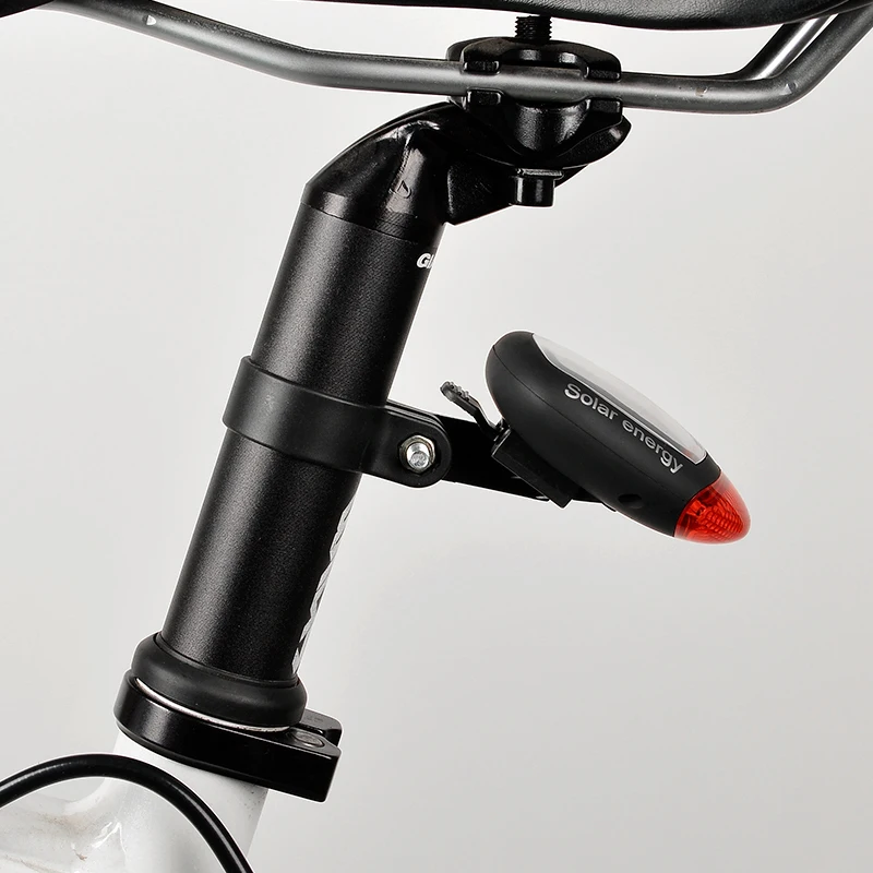 Sale ROCKBROS Cycling Bike Bicycle LED Rear Light Solar Power Lamp Safety Warning Light Bicycle Seatpost Tail Light Bike Accessories 1