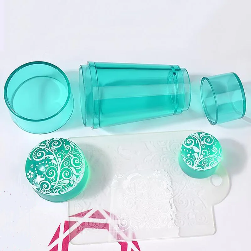 

Double-head Nail Art Manicure Stamping Polish Stamp Plate Scraper Manicure Nail Art Varnish Stamping Plate Template Kit