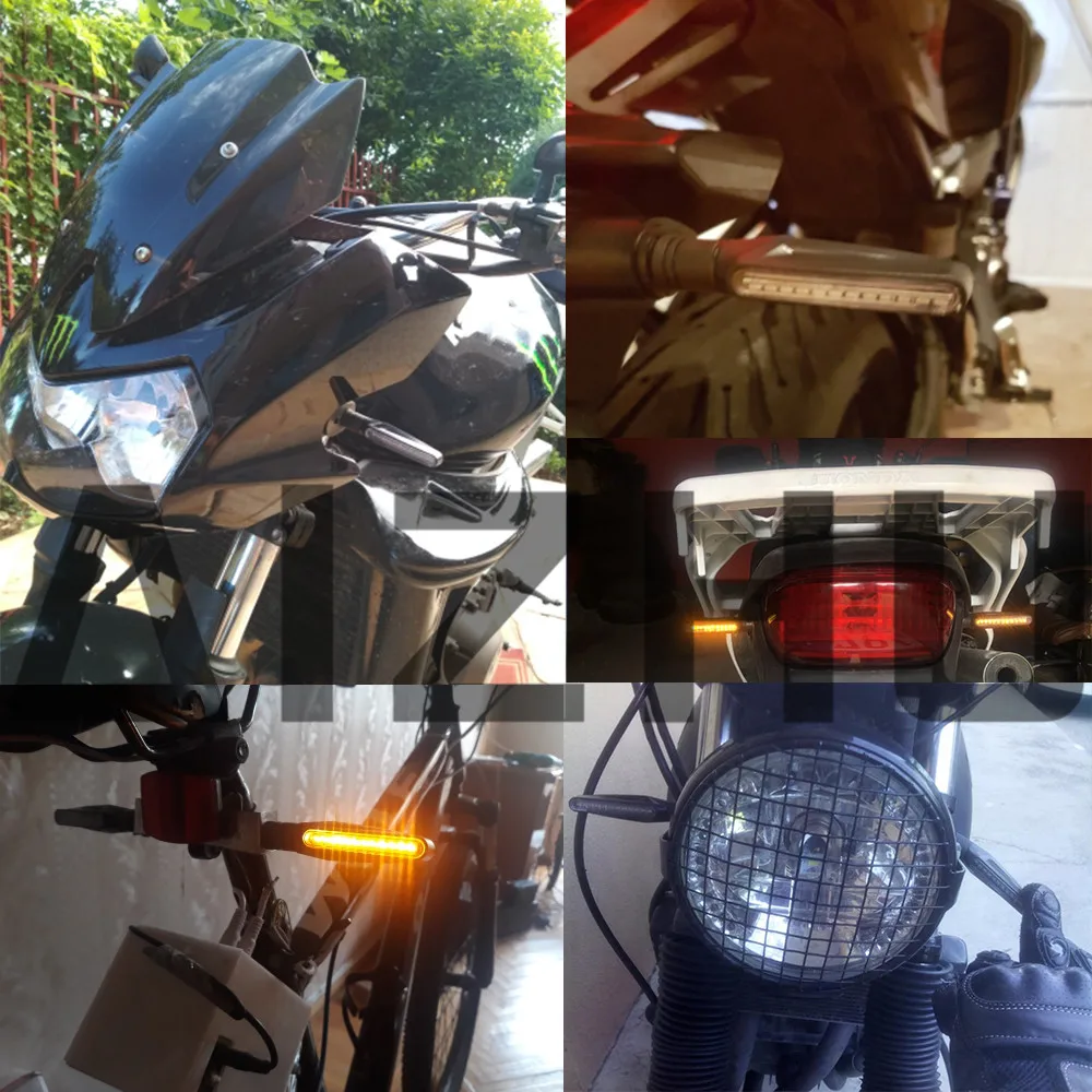 Мотоцикл указатель поворота гибкий 12 LED мигающий свет для HONDA RC51 CBR929RR CBR600RR CBR954RR