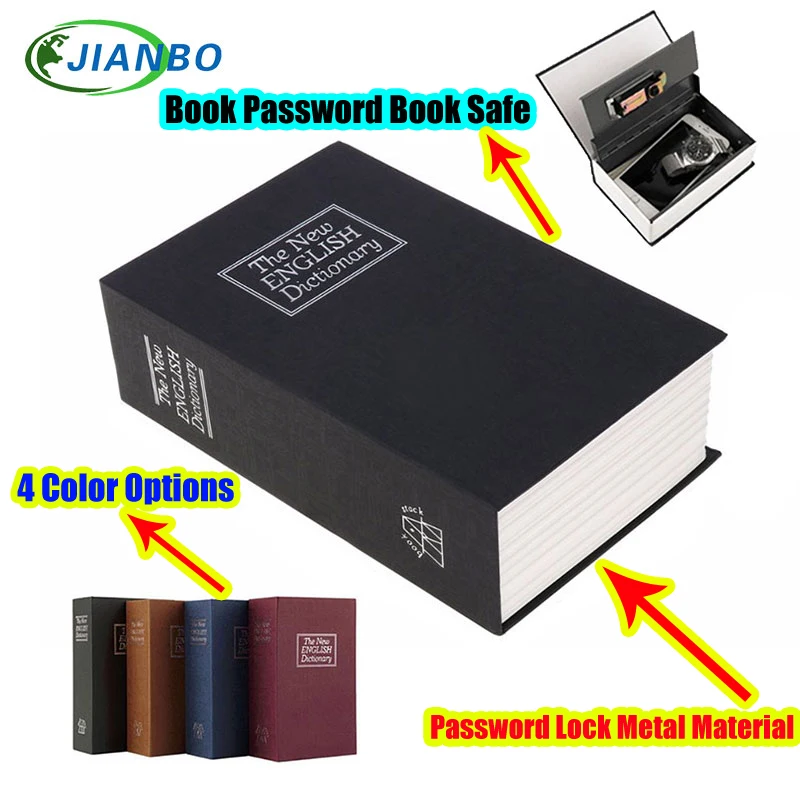 Caja de Seguridad hucha Libro Secreto para dinero y monedas seguridad oculta cajas de seguridad Almacenamiento de dinero joyas armario de contraseña Digital