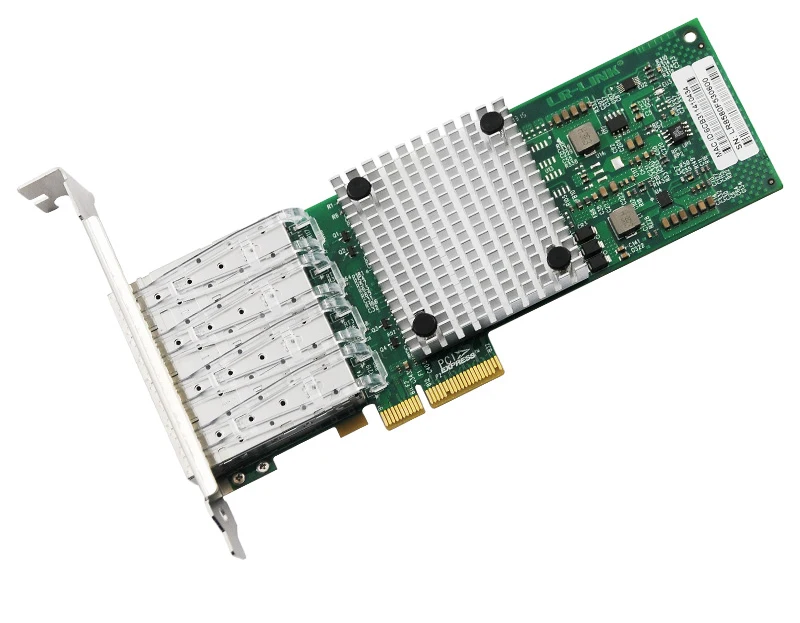 LR-LINK 9704HF-4SFP четырехпортовый PCI-E волоконно-оптический сетевой адаптер Gigabit Ethernet Intel 82580 I340F4/E1G44HF совместимый