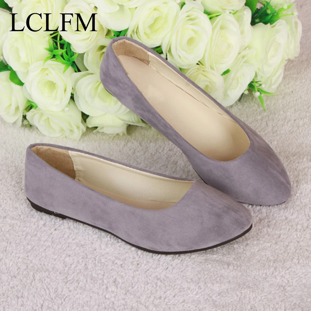 

LCLFM 2018 New Fashion Spring-autumn Large Size Women Shoes Korean Candy Colors Pointed Flats Square Heels Shallow Shoes PD011
