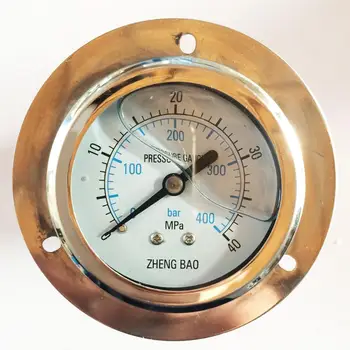 

Shanghai Zhengbao YN60-ZT 0-40MPa with axial edge seismic / oil / earthquake / shockproof pressure gauge