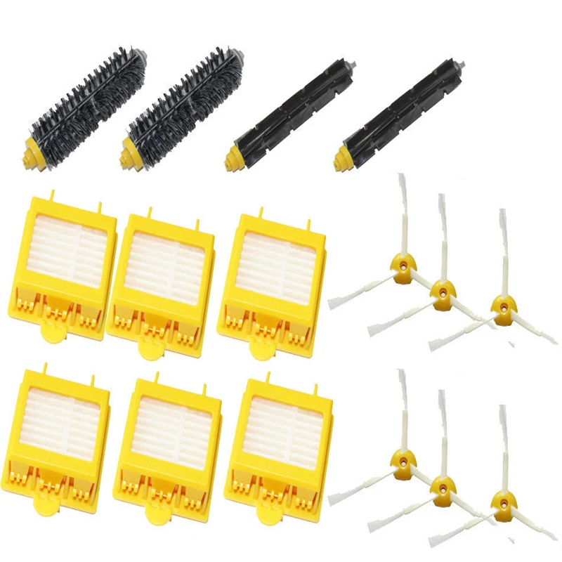 New Filters Brush 3-armed Side Pack Kit for iRobot Roomba 700 Series 760 770 780 new extractor brushes kit new filters brush pack kit for 800 900 series