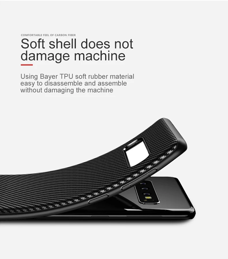 For Samsung Galaxy S9/10 Plus Anti-fingerprint Case 2019 Silicone Soft TPU Phone Back Cover For S10 Lite Plain Solid Color Shell