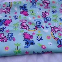 100*145 см Лоскутная полиэфирная ткань с рисунком Лило и Стич дизайн ткани для детских постельных принадлежностей домашний текстиль для шитья Тильда
