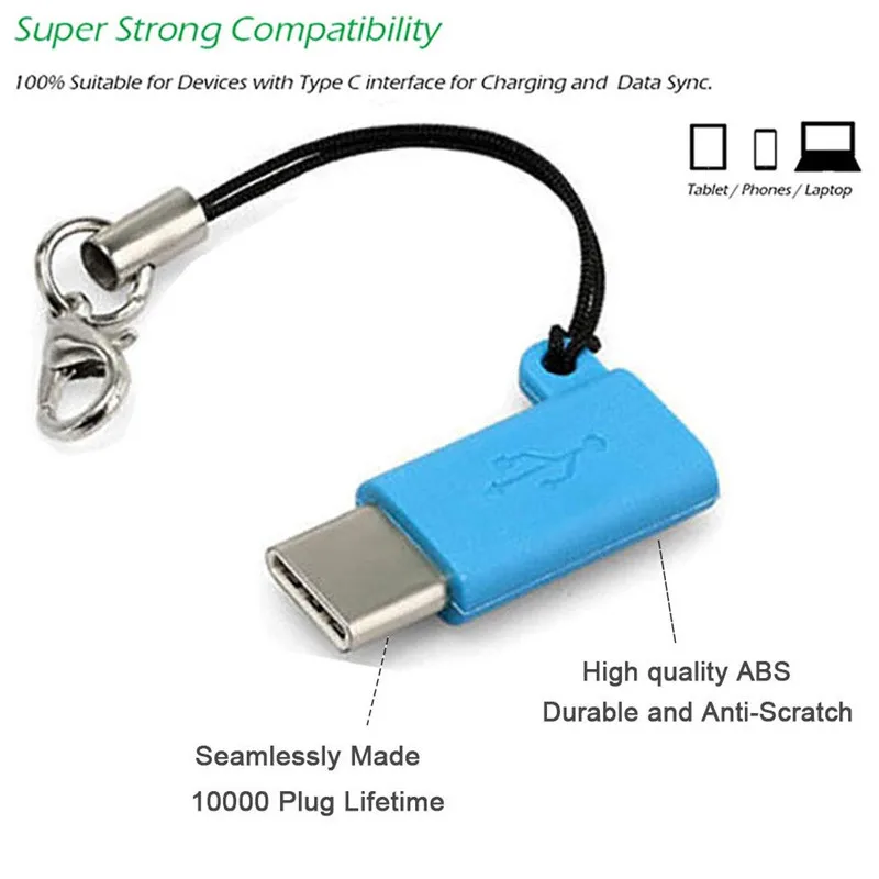 Type C OTG адаптер папа к Micro USB Женский конвертер USB C type-C зарядный кабель синхронизации данных для samsung Galaxy LG USB-C телефон