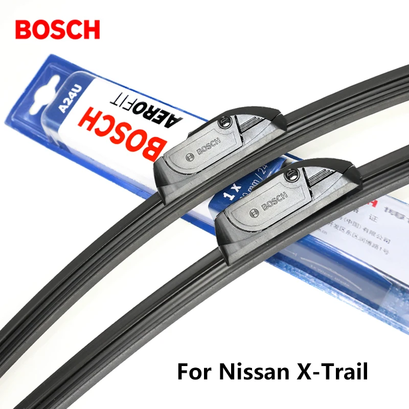 2pieces/set BOSCH Wiper Blades for Nissan X Trail 24"&16" Fit Hook Arms