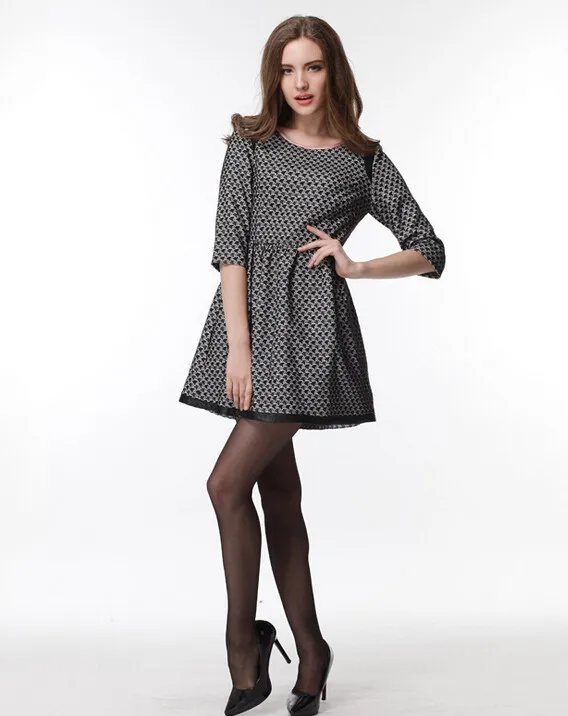 2014-New-Arrival-Elegant-Dress-For-Women-Fashion-Printed-Half-Sleeve-OL-Dresses-High-Quality-wf