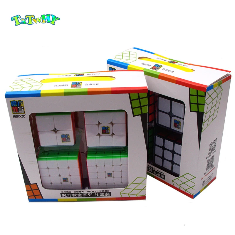 MoYu Mofangjiaoshi 2x2 3x3 4x4 5x5 Скорость квадратная Подарочная коробка Упаковка профессиональная Головоломка обучающие игрушки для детей Волшебный куб пакет