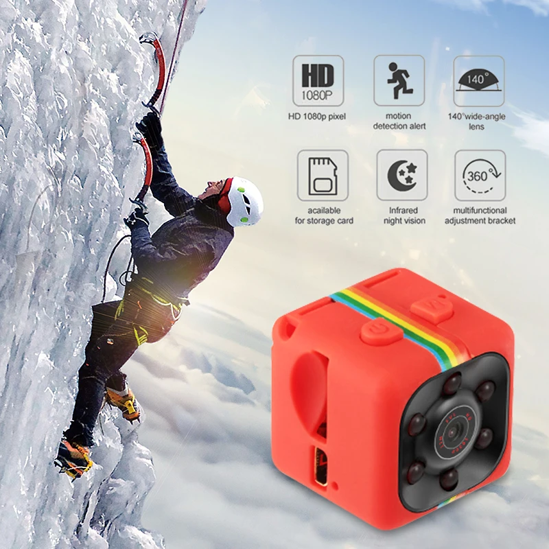 

2018 New 140 degree 1080P Full HD Mini Camera with 8G Memory Card Portable Security Camera Night Vision Motion Detection Camera