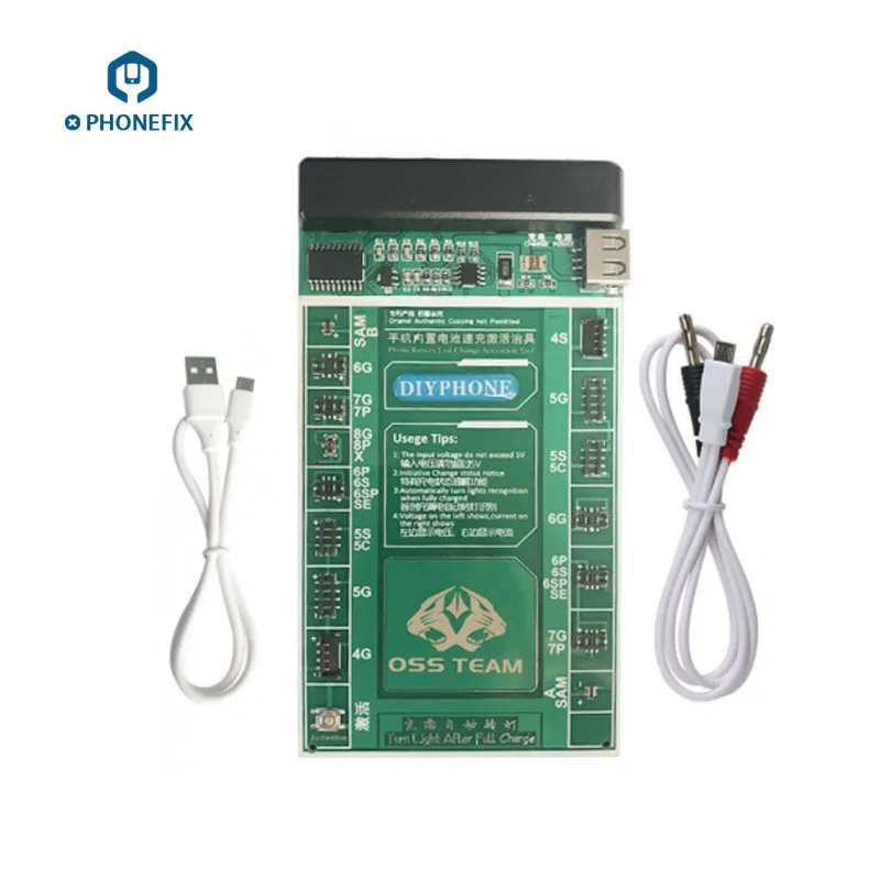 

W208A mobile phone Battery Fast Charging Activation Board with USB Test Cable for iPhone 4s 5 5s 5c se 6 6s 6P 6sP 7 7P 8 8P X