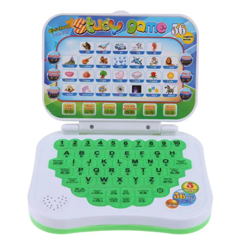 

Kids Laptop Children's Computer 2 Language Learning Machine Folding Kid Teaching Machine Alphabet Pronunciation Educational Toys