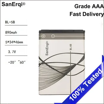 

SanErqi 10PCS BL-5B Mobile Phone Battery For Nokia BL 5B 5300 5320 6120C 7360 3220 3230 5070 Replacement Battery
