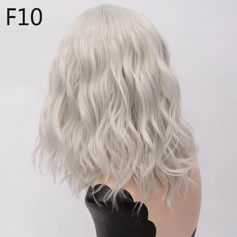 Pelucas sintéticas blancas de plata cortas de mujer MSIWIGS para mujeres resistente al calor Cosplay pelo Rosa peluca rubia