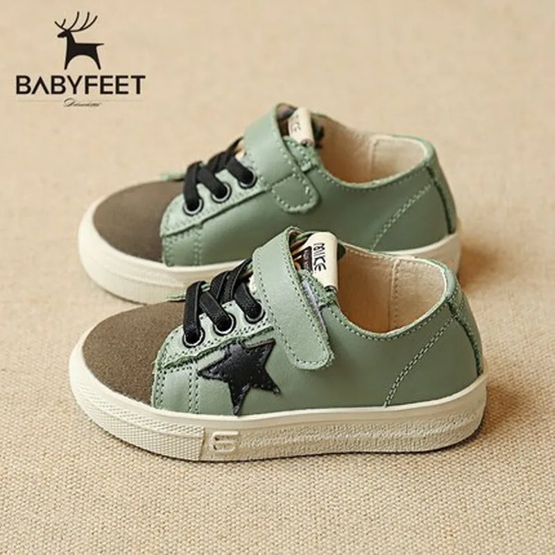 2017 Fashion Babyfeet children sneakers 1-3 year old baby Unisex boy baby girl infant kids Leather Shoes Star Flat Toddler shoes babyfeet summer cool toddler shoes 0 2 year old newborn baby girl