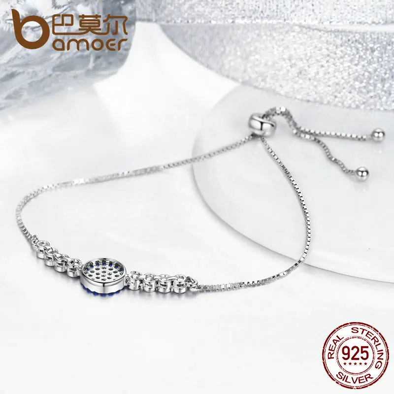 Женский браслет из серебра 925 пробы с синими глазами|bracelet jewelry|tennis braceletchain bracelet |