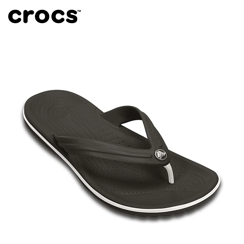 

CROCS Outdoor Sandals Summer Unisex Crocs-shoes Flip Flops Black White Color Beach Slippers Men Women Flat Slippers 204592
