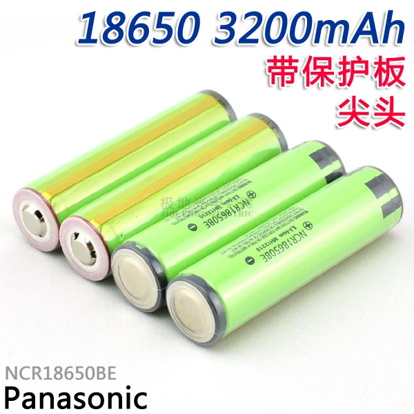 

10pcs/lot New Original Protected Panasonic 18650 NCR18650BE 3200mah 3.7v Li-ion Rechargeable battery For e-cig with PCB
