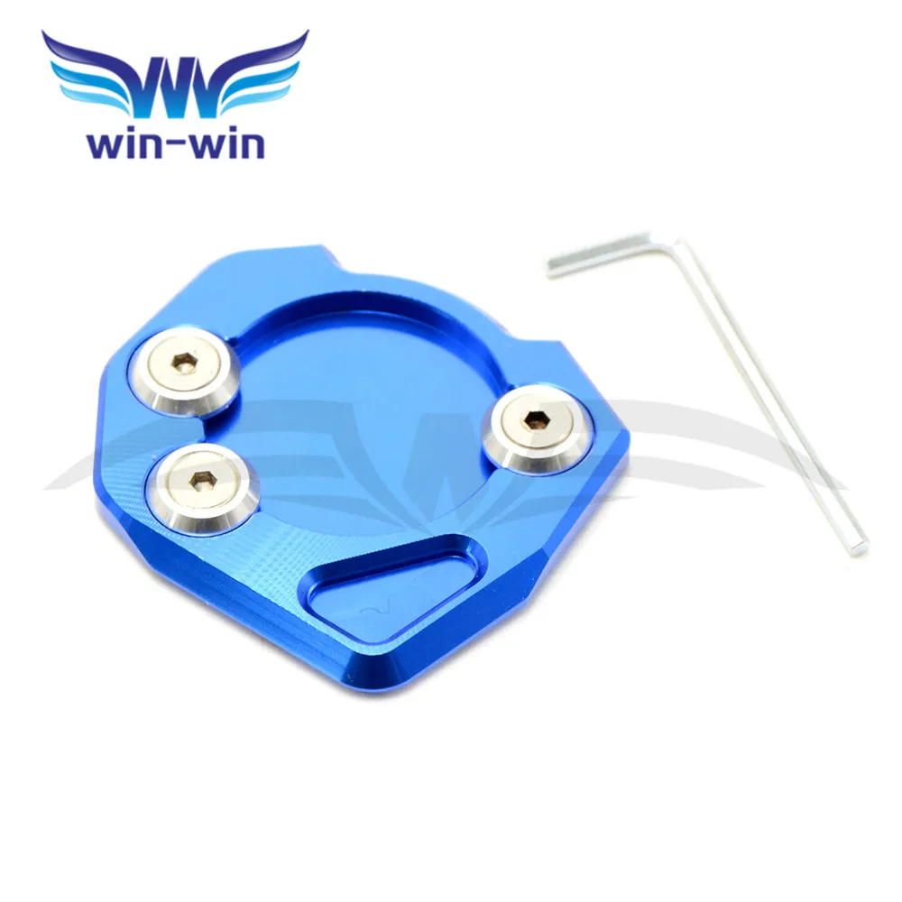 

blue cnc kickstand side stand extension enlarger pate pad motorcycle side stand enlarger For KTM DUKE 200 390 2013 2014 2015