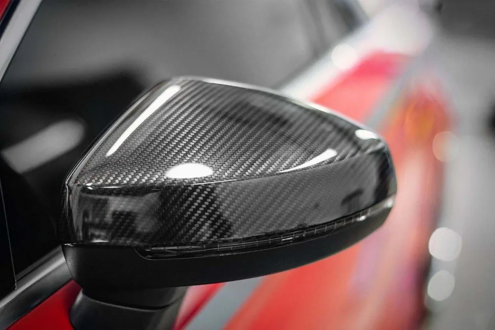 

Side Wing Mirror Covers Caps (Carbon Look) Replace for Audi A3 S3 8V RS3 2013 2014 2015 2016 2017 2018