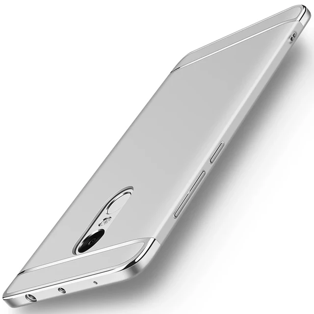 Case for Xiaomi Redmi Note 4 4x 5 6 7 Pro 4A 4X 5A 6A S2 Cover Luxury 3 In 1 Slim Hard Casing for Xiaomi Mi A1 A2 Lite 8 9 SE Silver
