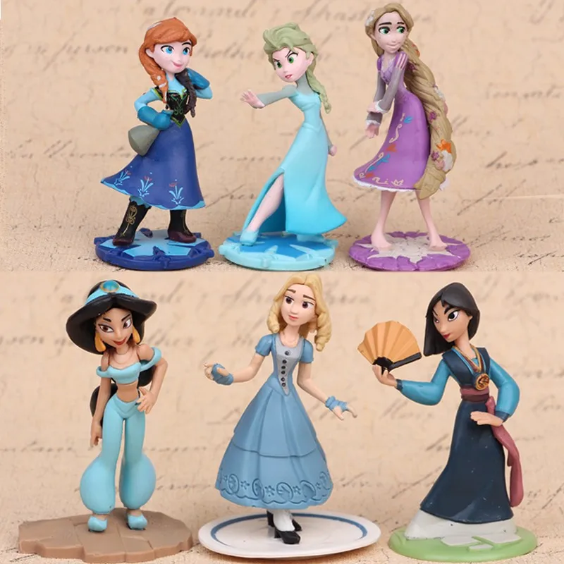 Экшн фигурки героев мультфильма Золушка 10 см 6 шт./лот|toys for|toys for kidsfigure toy |