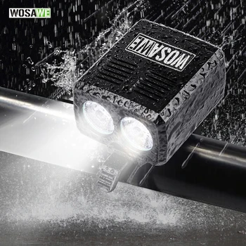 

WOSAWE Waterproof Bike Light Led Bike Bicycle Light 2400 Lumen Adjustable Bike Front MTB Flashlight Built-in Battery Cycling