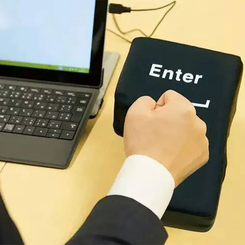 

Big Enter Button Super Big Return Button Computer Usb Enter Key Adult Venting Artifact Nap Pillow Decompression