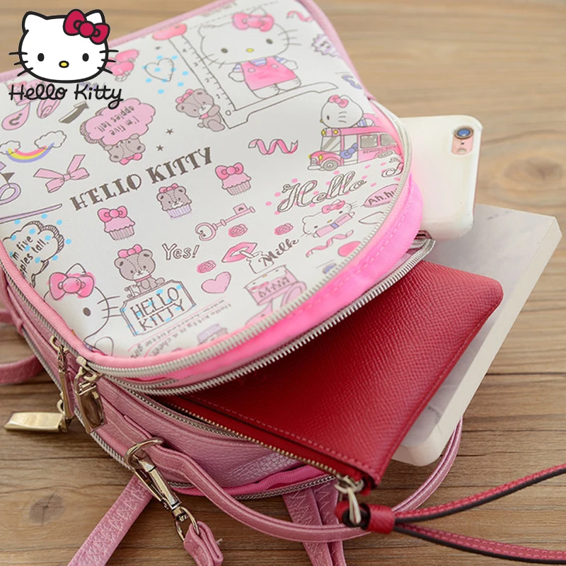 Сумка с героями мультфильмов Hello Kitty модная женская сумка на одно плечо из