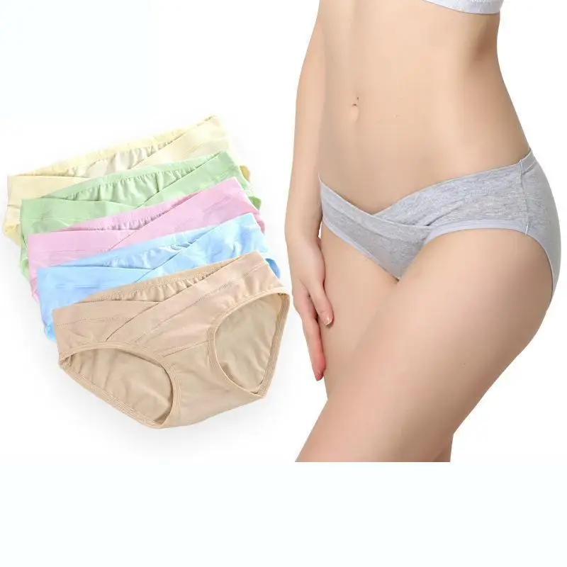 5 шт./партия хлопковое нижнее Белье для беременных женщин белье u образная низкая