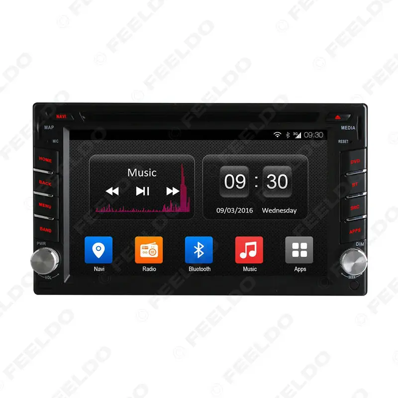 Best LEEWA 6.2"inch Universal 2DIN Android 4.4.4 Quad Core Car DVD Player With GPS Navi Radio For Nissan/Hyundai #CA2420 3