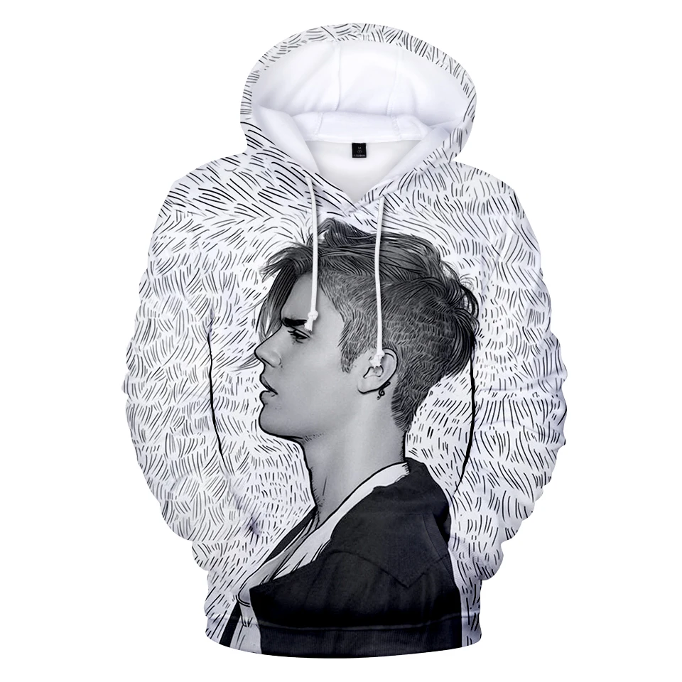 Hot Singer Justin Bieber 3D Print Hoodes Sweatshirt Boy/Girl Spring Fall Winter Fashion Long Sleeve Hoodies Justin Biebe Hoodies
