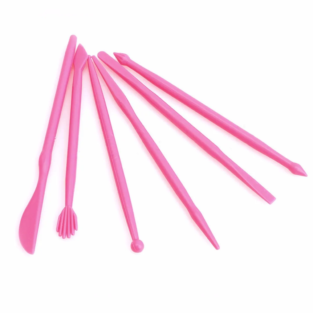 Mayitr 14pcs/set Mini Fondant Decoration Flower Modelling Craft Clays Tool Cake Biscuit Cookie Modelling Pen Mold Tool