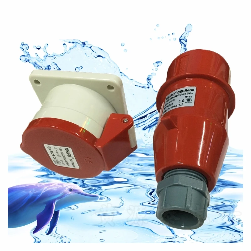 

16A 5Pin industrial Implement Hide Direct Socket Connector TYP235 TYP5623 Concealed Installation Waterproof IP44