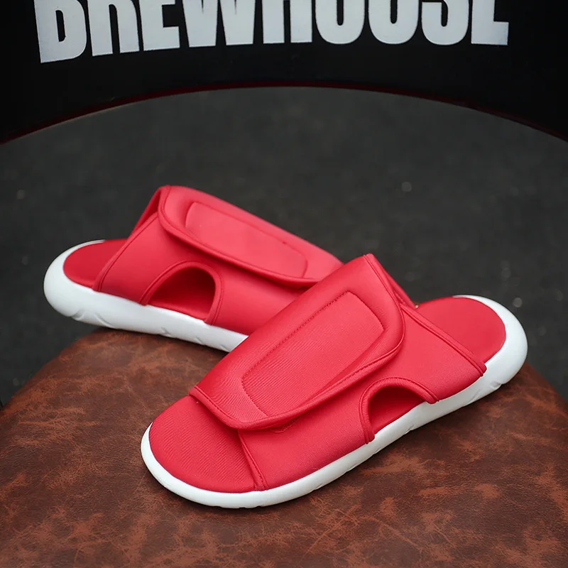 1 Men's slippers men's summer beach shoes men's sandals new word slippers sports men's sandals men's tide - Цвет: 1