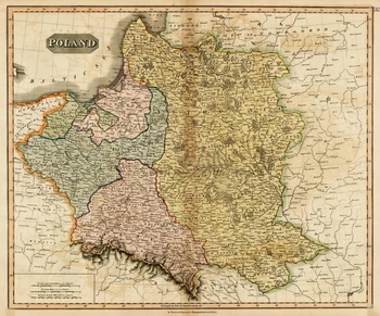 

Vintage Map Poster Poland (1817) Classic Canvas Paintings Vintage Wall Posters Stickers Home Decor Gift