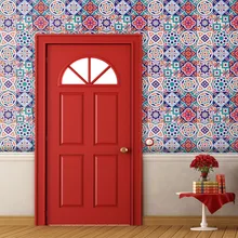 25Pcs Self Adhesive Tile Art National Style Wall Decal Sticker DIY Kitchen Bathroom Decor Vinyl For Home Decoration
